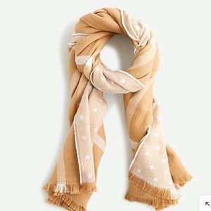 J.Crew Double-sided plaid and dot scarf . NWT Womens . So many possibilities.